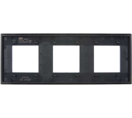 Рамка 3-местная IEK SKANDY SK-F33Bl металл черный SK-M32-M-K02