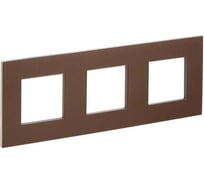 Рамка 3-местная IEK SKANDY SK-F33Br металл шоколад SK-M32-M-K30