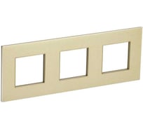 Рамка 3-местная IEK SKANDY SK-F33Sh металл шампань SK-M32-M-K37