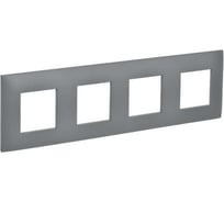 Рамка 4-местная IEK SKANDY SK-F04Gr серый SK-M42-K03