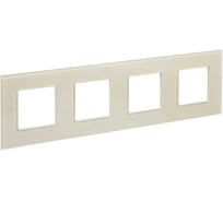 Рамка 4-местная IEK SKANDY SK-F24B стекло бежевый SK-M42-G-K10