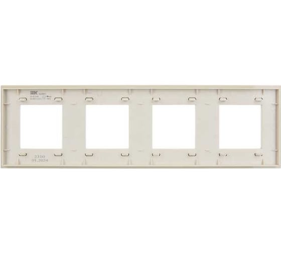 Рамка 4-местная IEK SKANDY SK-F24B стекло бежевый SK-M42-G-K10
