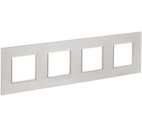 Рамка 4-местная IEK SKANDY SK-F24Sh стекло шампань SK-M42-G-K37