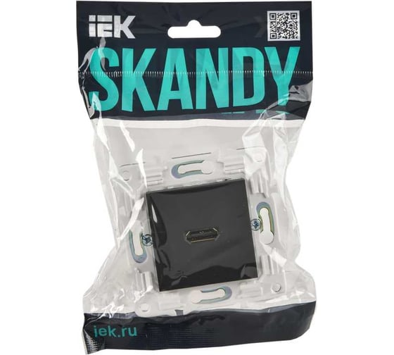 Розетка HDMI IEK SKANDY SK-H01G графит SK-H10-K53