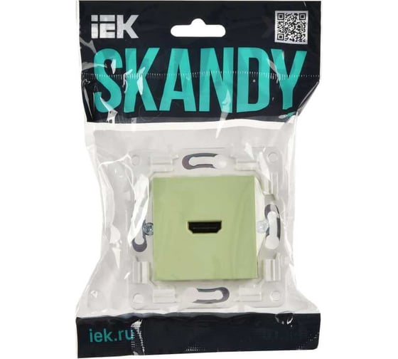 Розетка HDMI IEK SKANDY SK-H01M мятный SK-H10-K06