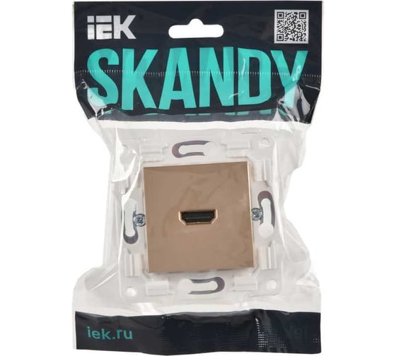Розетка HDMI IEK SKANDY SK-H01Sa песочный SK-H10-K98