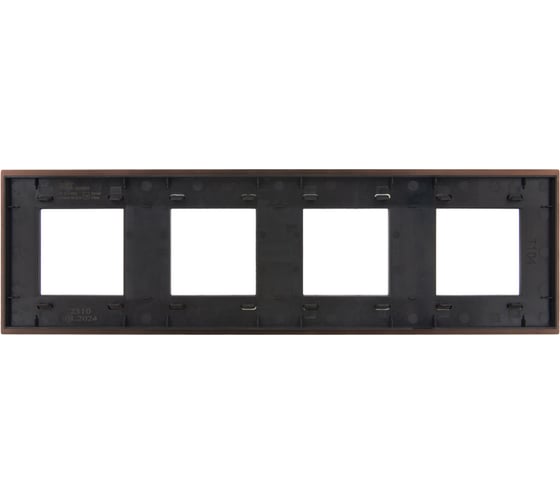 Рамка 4-местная IEK SKANDY SK-F34Br металл, шоколад SK-M42-M-K30