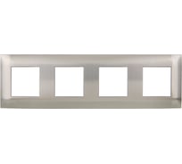 Рамка 4-местная IEK SKANDY SK-F34N металл, никель SK-M42-M-K50