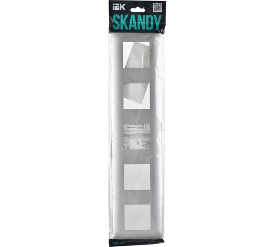 Рамка 5-местная IEK SKANDY SK-F05S серебро SK-M52-K23