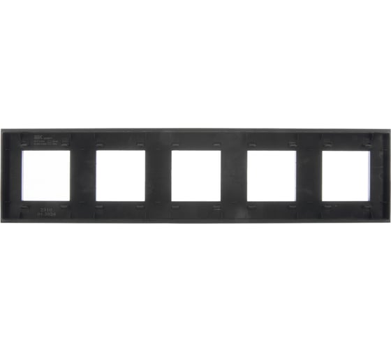 Рамка 5-местная IEK SKANDY SK-F25Bl стекло, черный SK-M52-G-K02