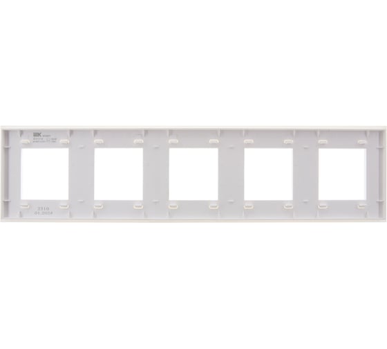 Рамка 5-местная IEK SKANDY SK-F25W стекло, арктический белый SK-M52-G-K01
