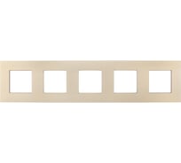 Рамка 5-местная IEK SKANDY SK-F35Sh металл, шампань SK-M52-M-K37