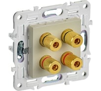 Аудиорозетка 4-местная IEK SKANDY SK-A01B бежевый SK-S40-K10