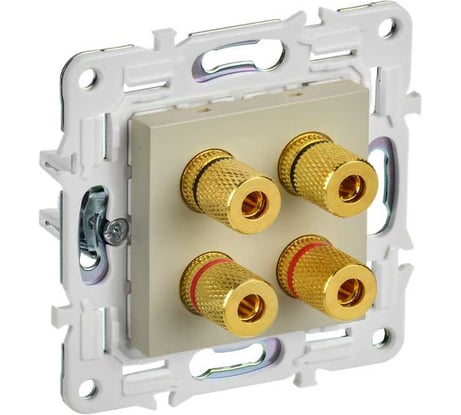 Аудиорозетка 4-местная IEK SKANDY SK-A01B бежевый SK-S40-K10