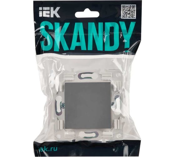 Заглушка с суппортом IEK SKANDY SK-C01Gr серый SK-PL10-K03