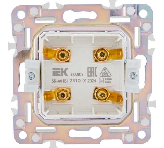 Аудиорозетка 4-местная IEK SKANDY SK-A01Bl черный SK-S40-K02