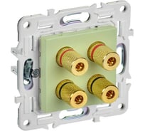 Аудиорозетка 4-местная IEK SKANDY SK-A01M мятный SK-S40-K06