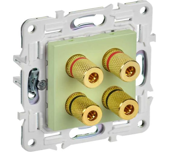 Аудиорозетка 4-местная IEK SKANDY SK-A01M мятный SK-S40-K06