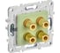 Аудиорозетка 4-местная IEK SKANDY SK-A01M мятный SK-S40-K06 1