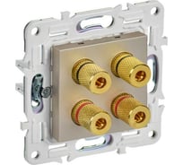 Аудиорозетка 4-местная IEK SKANDY SK-A01Sh шампань SK-S40-K37