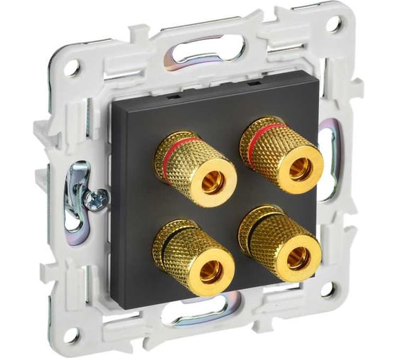 Аудиорозетка 4-местная IEK SKANDY SK-A01T титан SK-S40-K48 1