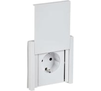 Розетка IEK FORTEPIANO с з/к/ш с крышкой б/к 16А IP44 FP219 белый FP-R16-16-1-44-K01