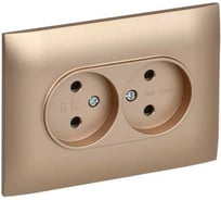 Розетка 2-я IEK SKANDY без з/к с з/ш 10А в сборе SK-R09Sa песочный SK-R23-10-K98-F