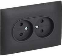 Розетка 2-я IEK SKANDY без з/к с з/ш 10А в сборе SK-R09T титан SK-R23-10-K48-F