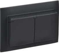 Розетка 2-я IEK SKANDY с крышкой 16А в сб IP44 SK-R12G графит SK-R26-16-44-K53-F