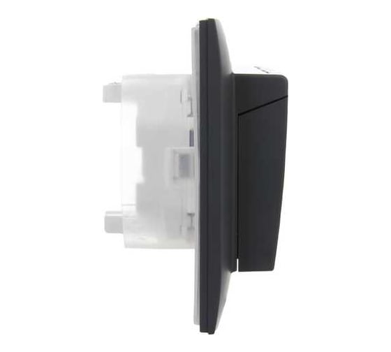 Розетка 2-я IEK SKANDY с крышкой 16А в сб IP44 SK-R12G графит SK-R26-16-44-K53-F