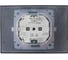 Розетка 2-я IEK SKANDY с крышкой 16А в сб IP44 SK-R12G графит SK-R26-16-44-K53-F 3