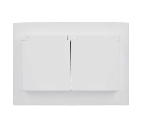 Розетка 2-я IEK SKANDY с крышкой 16А в сб IP44 SK-R12W арк. белый SK-R26-16-44-K01-F
