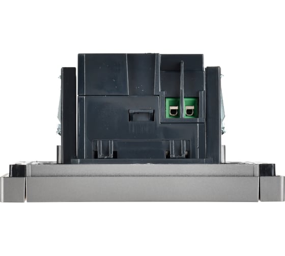 Розетка IEK FORTEPIANO USB A+A 3,1А FP549 сталь FP-U21-D31-K46
