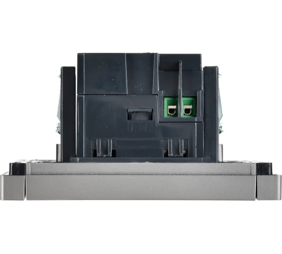 Розетка IEK FORTEPIANO USB A+C 18Вт FP551 сталь FP-U22-018-K46