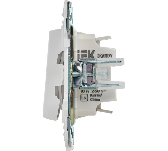 Выключатель IEK SKANDY 2-клавишный проходной 10А SK-V05G графит SK-V22-0-10-K53