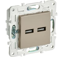 Розетка IEK SKANDY USB A+A 3,1А SK-R15Sh шампань SK-U21-D31-K37