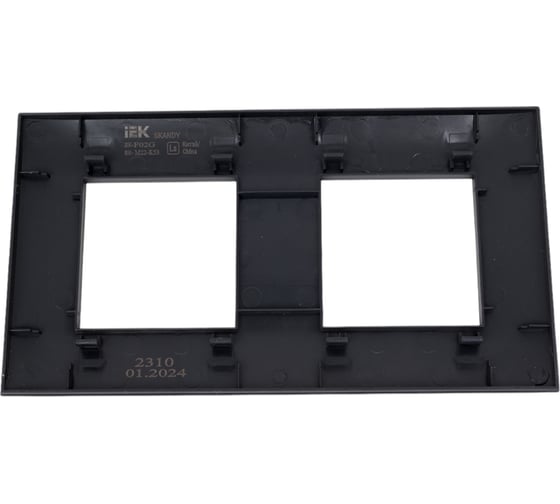 Рамка IEK SKANDY 2-местная SK-F02G графит SK-M22-K53