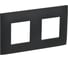 Рамка IEK SKANDY 2-местная SK-F02G графит SK-M22-K53 1