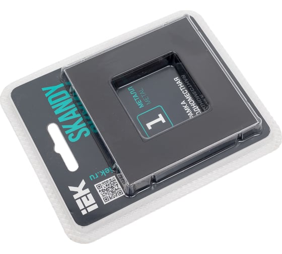 Рамка IEK SKANDY 1-местная SK-F31Bl металл черный SK-M12-M-K02