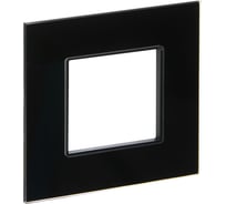 Рамка IEK SKANDY 1-местная SK-F21Bl стекло черный SK-M12-G-K02