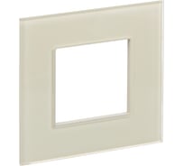 Рамка IEK SKANDY 1-местная SK-F21B стекло бежевый SK-M12-G-K10