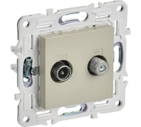 Розетка IEK SKANDY двойная TV+SAT SK-A13B бежевый SK-AF20-O-K10