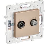 Розетка IEK SKANDY двойная TV+SAT SK-A13Sa песочный SK-AF20-O-K98