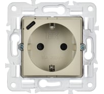 Розетка IEK SKANDY с з/к/ш 16А с USB C 18Вт SK-R17B бежевый SK-R14-16-U14-018-K10
