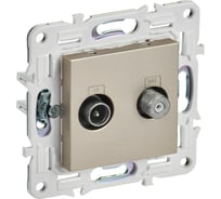 Розетка IEK SKANDY двойная TV+SAT SK-A13Sh шампань SK-AF20-O-K37