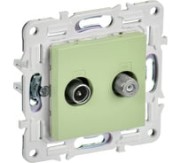 Розетка IEK SKANDY двойная TV+SAT SK-A13M мятный SK-AF20-O-K06