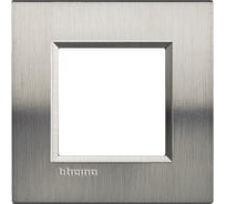 Рамка прямоугольная Bticino Livinglight 1 пост, цвет Фактурная сталь LNA4802ACS
