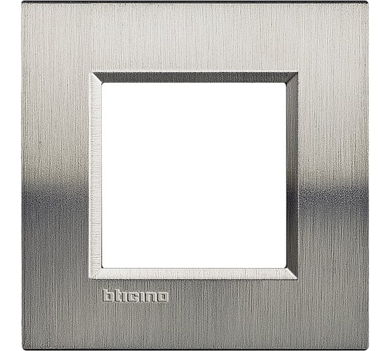Рамка прямоугольная Bticino Livinglight 1 пост, цвет Фактурная сталь LNA4802ACS