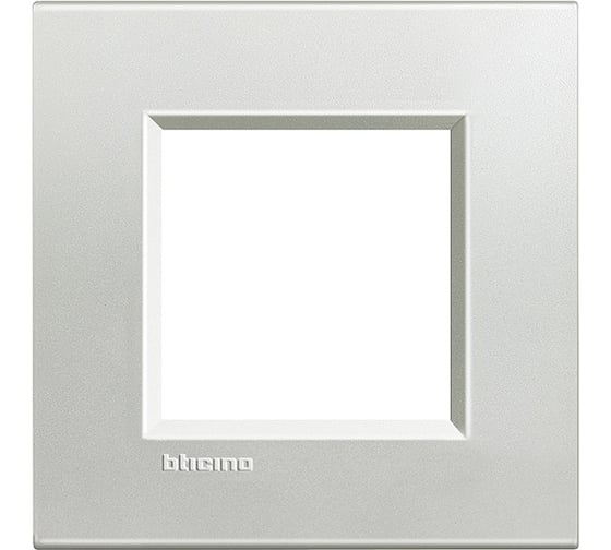 Рамка прямоугольная Bticino Livinglight 1 пост, цвет Серебро LNA4802AG