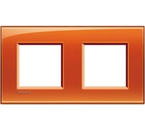 Рамка прямоугольная Bticino Livinglight 2 поста, цвет Оранжевый LNA4802M2OD
